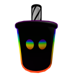 Cartoony Rainbow Slushy