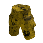YSD Cargo Shorts Yellow Grunge