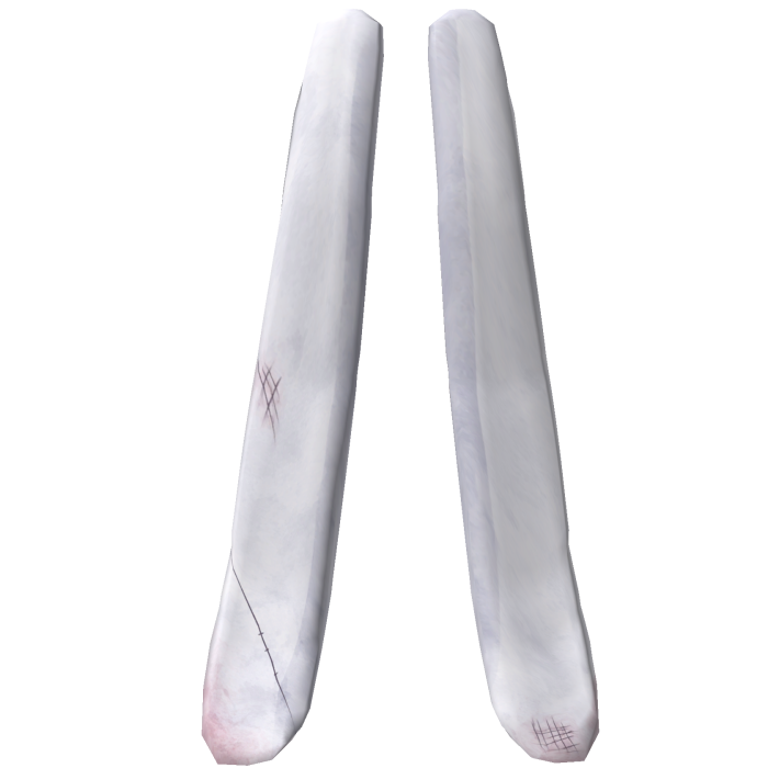 Long Floppy Bunny Ears | White 