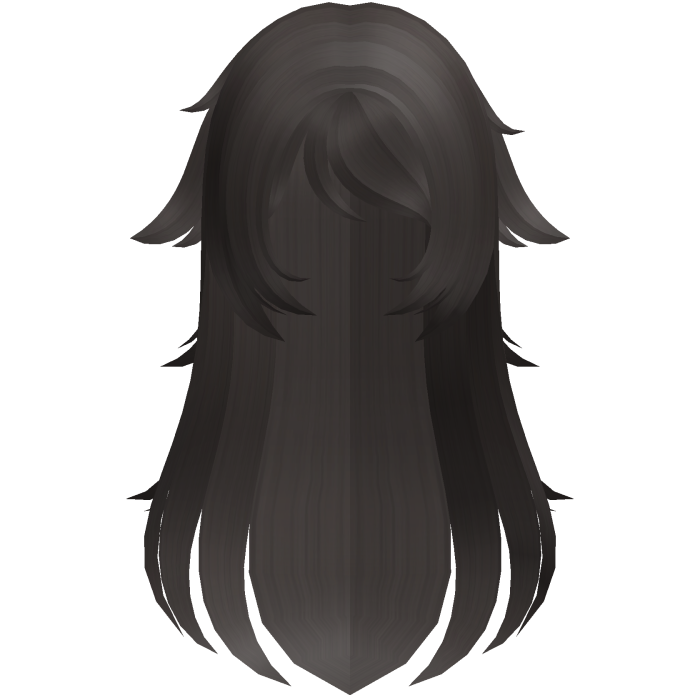 dark ash cute neet hikikomori long messy hair