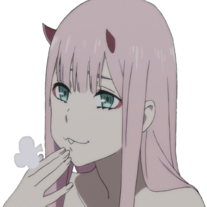 Zero Two Laugh 1 [Transparent Background Version] Roblox decal