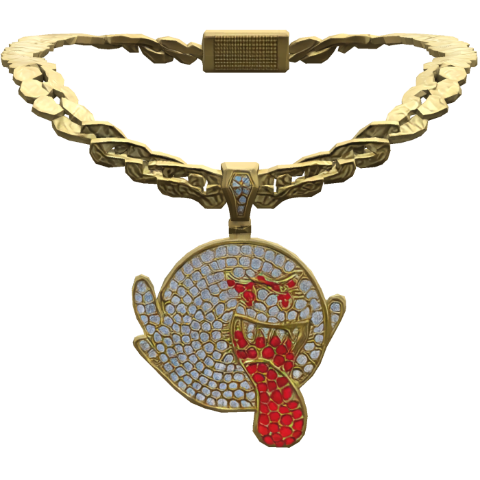 Gold Ghost Iced Cuban Cubic Zirconia Chain
