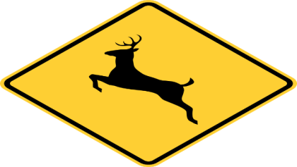 Deer Ahead Sign Roblox decal