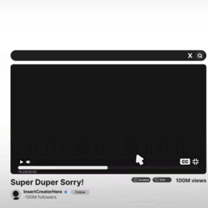 Apology Video Light Mode