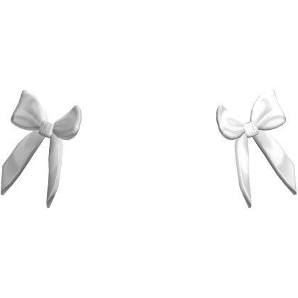 Two Cute Hair Ribbons In White Roblox item