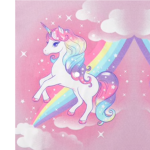 Rainbow unicorn fan’s