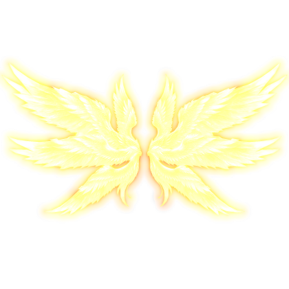 Glowing Bright Seraphim Wings - Emissive Gold Roblox item