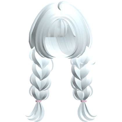 ♡ cute fluffy braids blue Roblox item