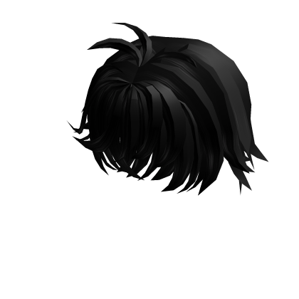 Messy emo vkei boy black hair Roblox item