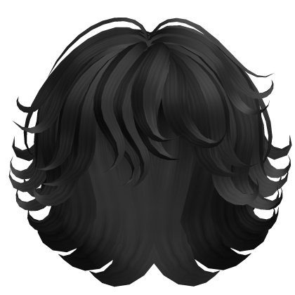 Wavy Messy Anime Boy Hair (Black) Roblox item