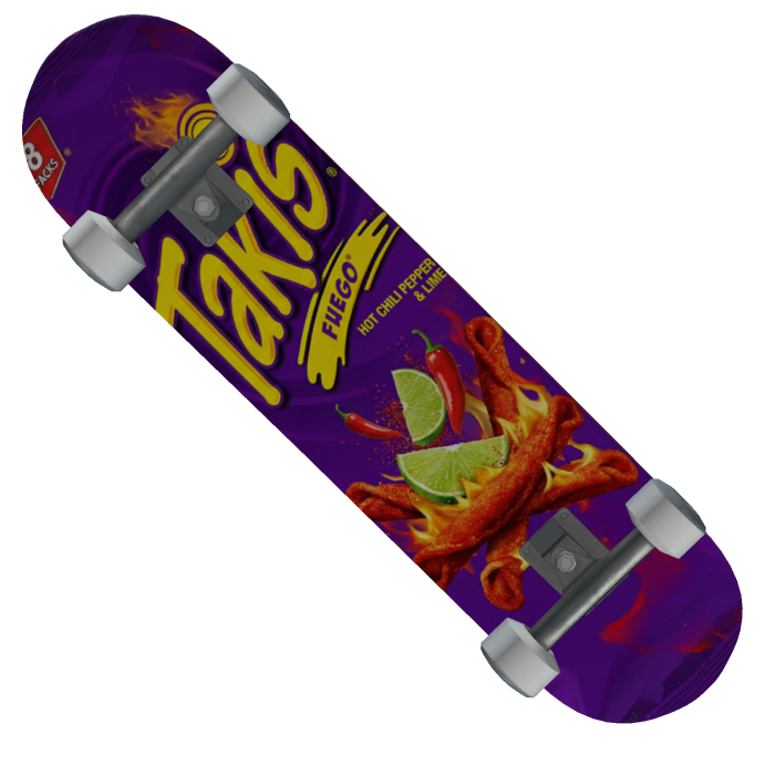 Takis Fuego Hot Chili Chips Skateboard