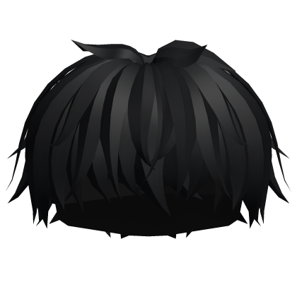 Black Messy Manga Hair Roblox item
