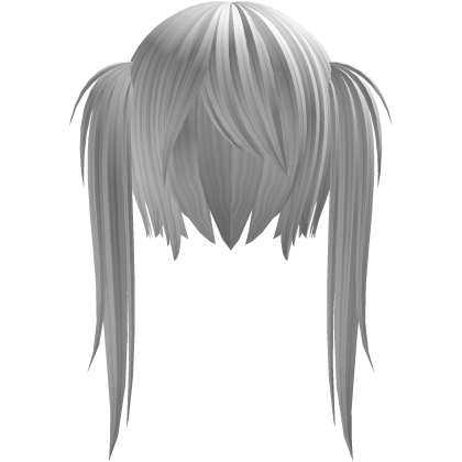 messy white twintails Roblox item