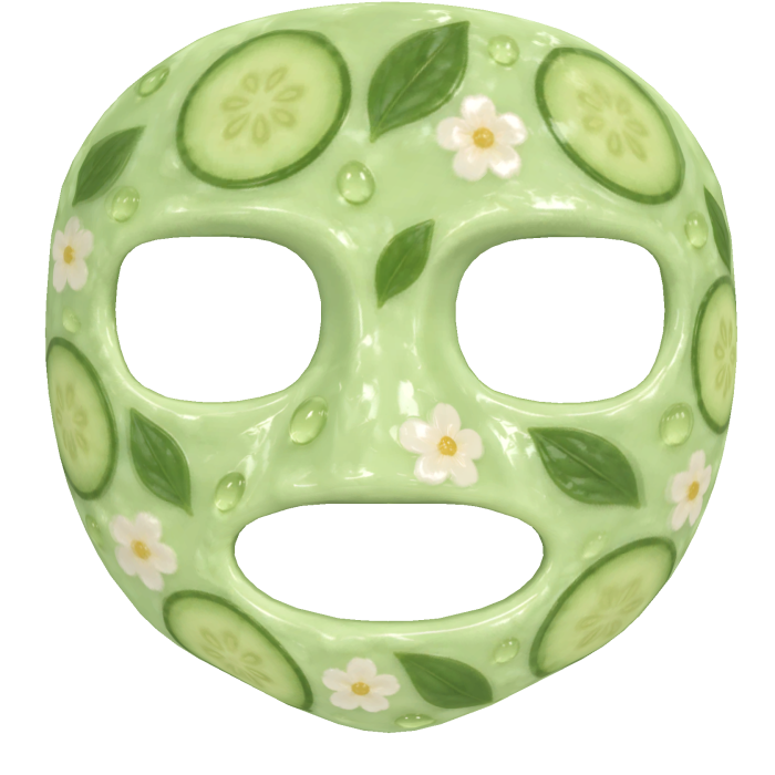 Mint Cucumber Floral Gel Mask