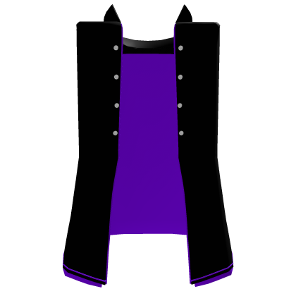 💜⚡ Electric Black Coat - Portal Purple [Long]