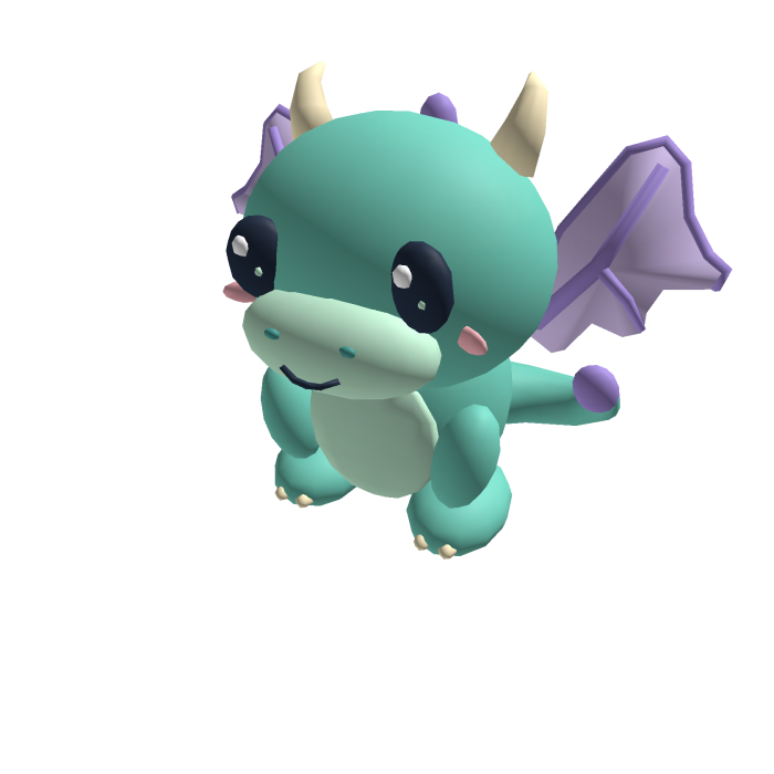 Cute Mint Baby Dragon Shoulder Buddy
