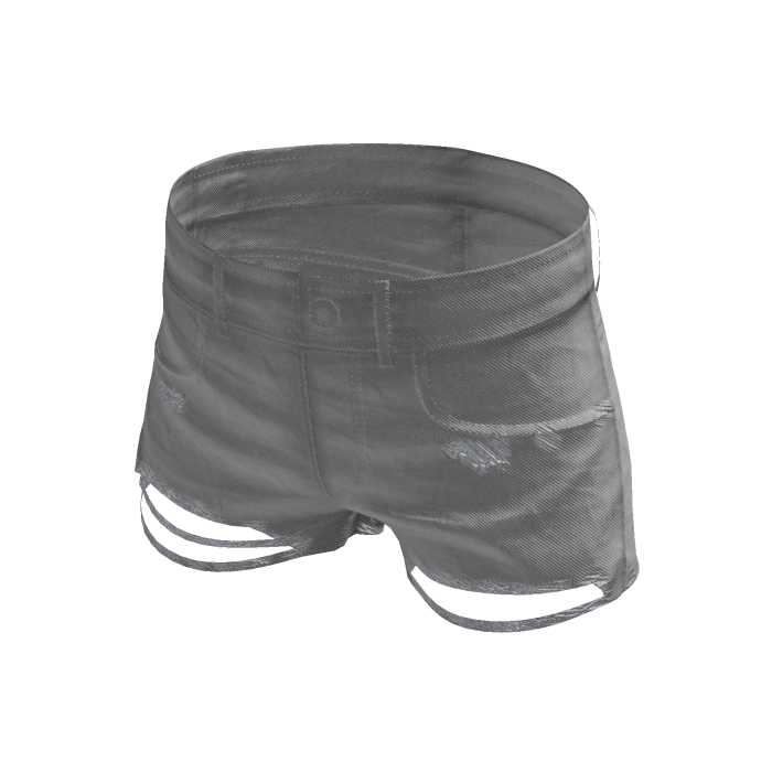 White Washed Denim Shorts [PBR]
