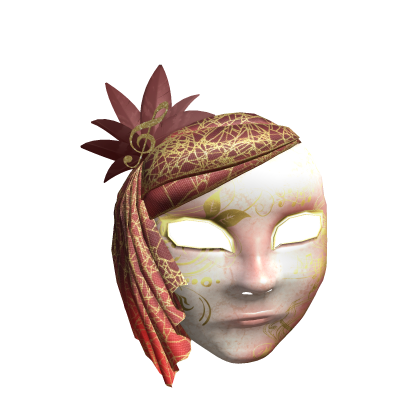 Red Melody Maximalism Masquerade Mask
