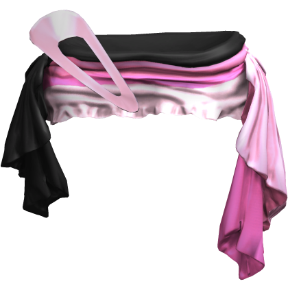 Black & Pink XL Clip Waist Sarong Skirt 2000s
