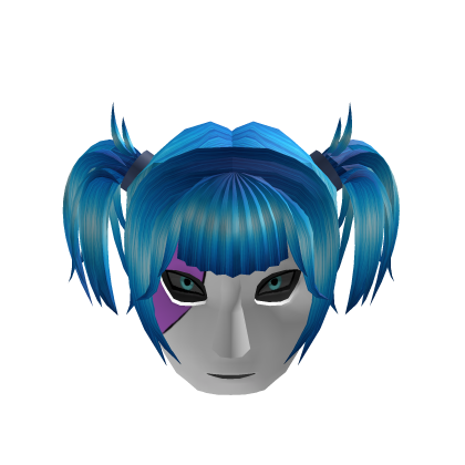 Sally Mask - Following Eyes Blue Pigtails