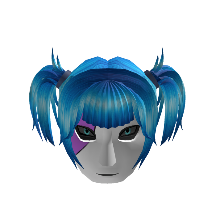 Sally Mask - Following Eyes Blue Pigtails