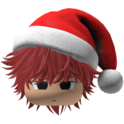 fluffy hair Christmas beret hat (Red)