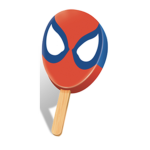 A perfect Spider-Man popsicle