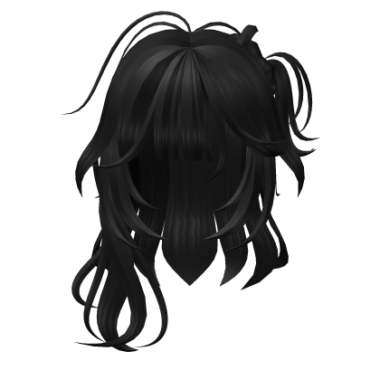 Cute Anime Gyaru Hair W Ponytail (Black) Roblox item