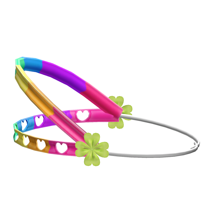 ♡ cute kawaii clover braces headgear in rainbow