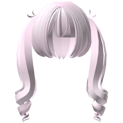 curly jirai kei pigtails in pastel pink