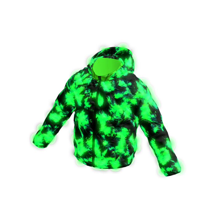 Puffer Jacket Emissive - Green