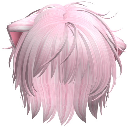 Catboy Anime Cat Ear Halloween Hair in Pink Roblox item