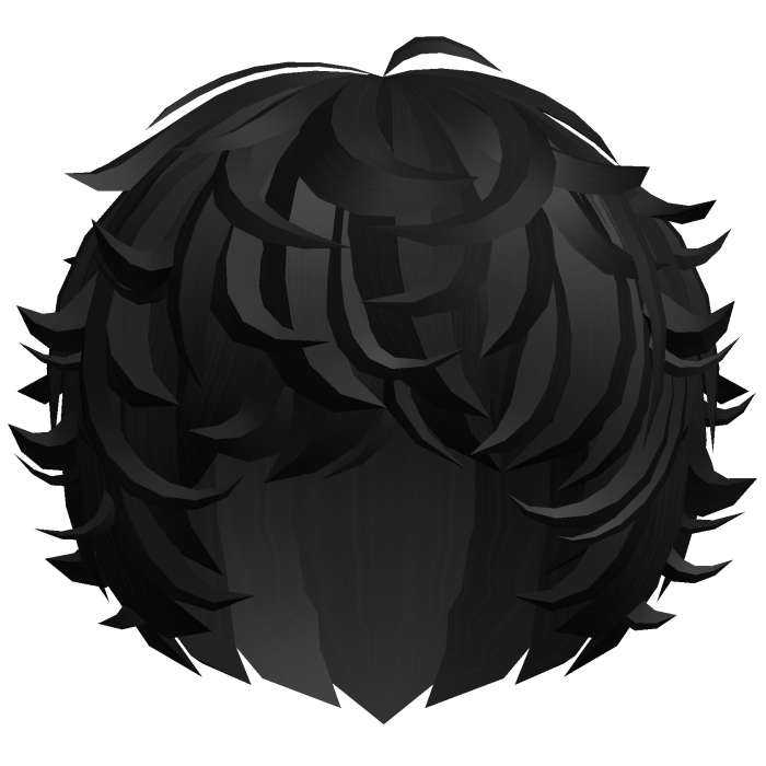 cute kawaii black messy swirly curly fluffy hair
