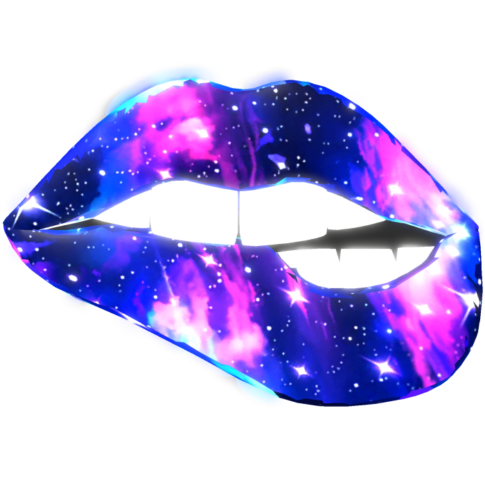 [ Emissive ] Galaxy Lip Biting Lips