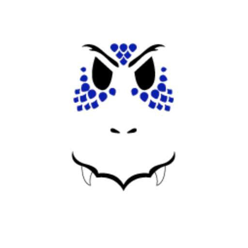 Blue Ultimate Dragon Face