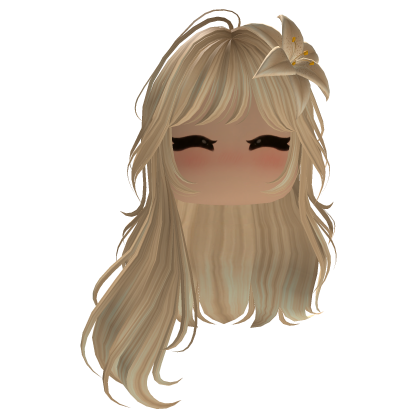 Vanilla Kawaii Wavy Hair w/ Cute Flower