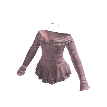 Coquette Off Shoulder Peplum Top (Pink)