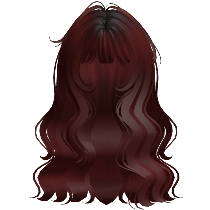 Dark Red Kawaii Hime Wavy Hair