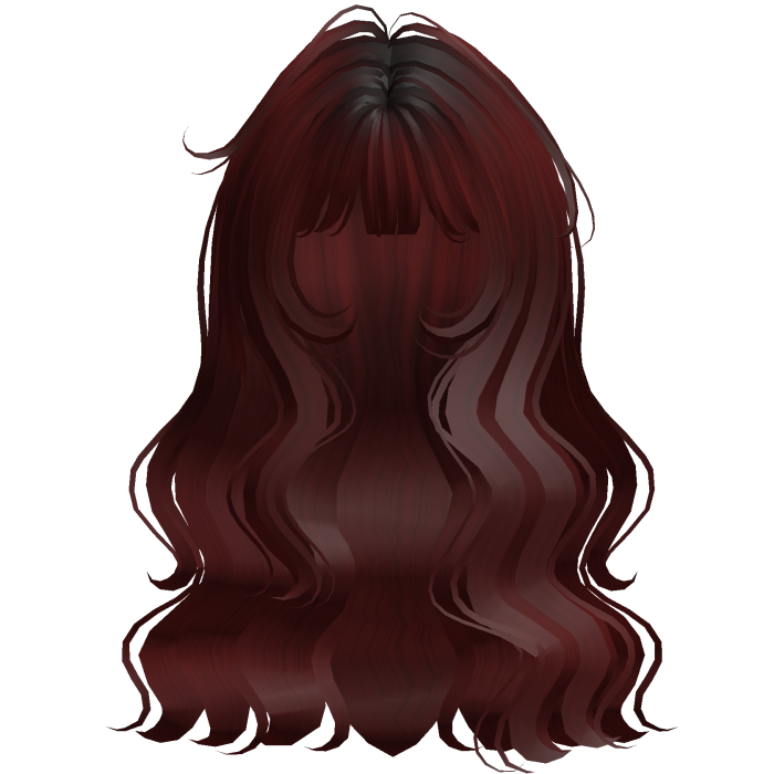 Dark Red Kawaii Hime Wavy Hair