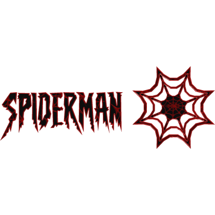SpiderMan Red Web Text