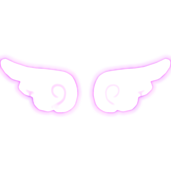 [EMISSIVE] Glowing Purple Angelic Fluffy Wings