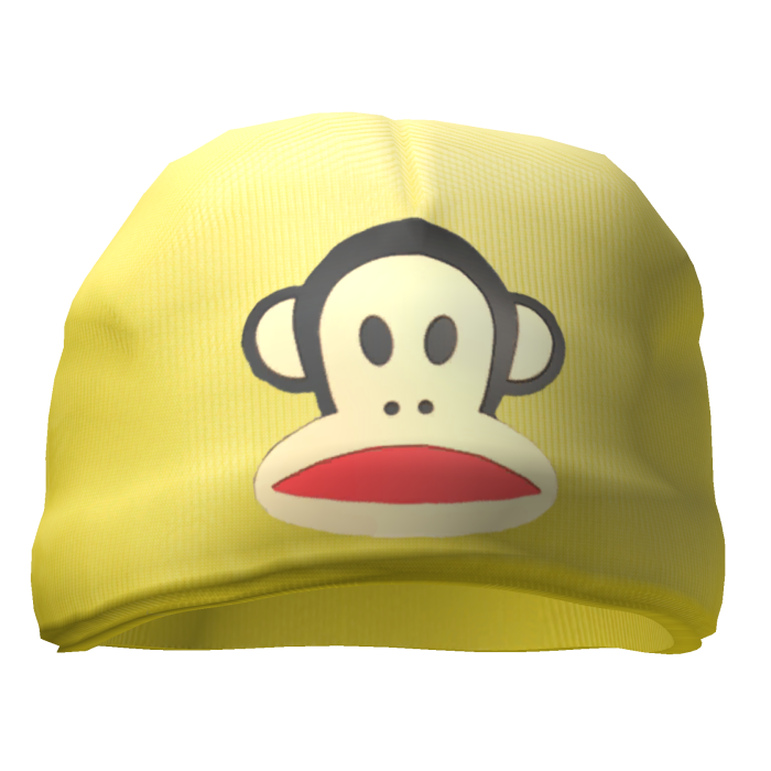 Cute Y2K Vintage Monkey Designer Beanie Yellow
