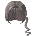 𐔌 free ꒱ side grey ponytail hair