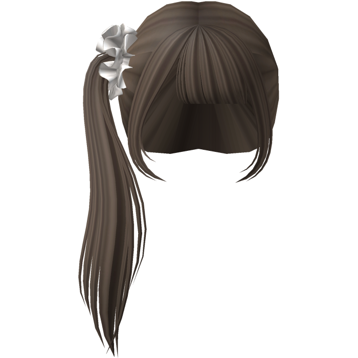 jirai kei cute side ponytail w scrunchie in brown