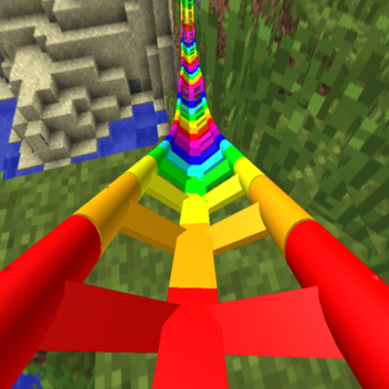 SLIDE DOWN A Rainbow SLIDE Obby! 🌈