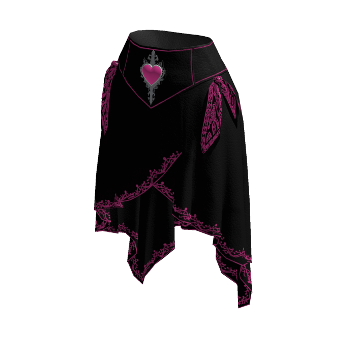 ✧♡✧ Pink Black Goth Bandana Maxi Skirt