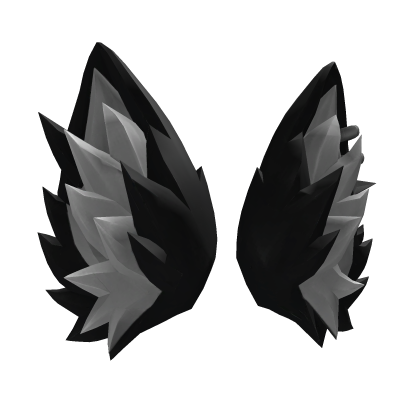 black & white big furry pierced animal ears