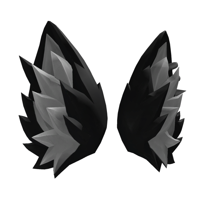 black & white big furry pierced animal ears