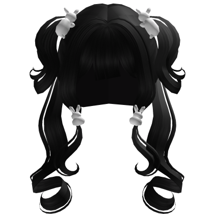 Cute Adorable Bunny Pigtails in Black