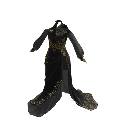 Black Backless mermaid gown | Roblox Item - Rolimon's